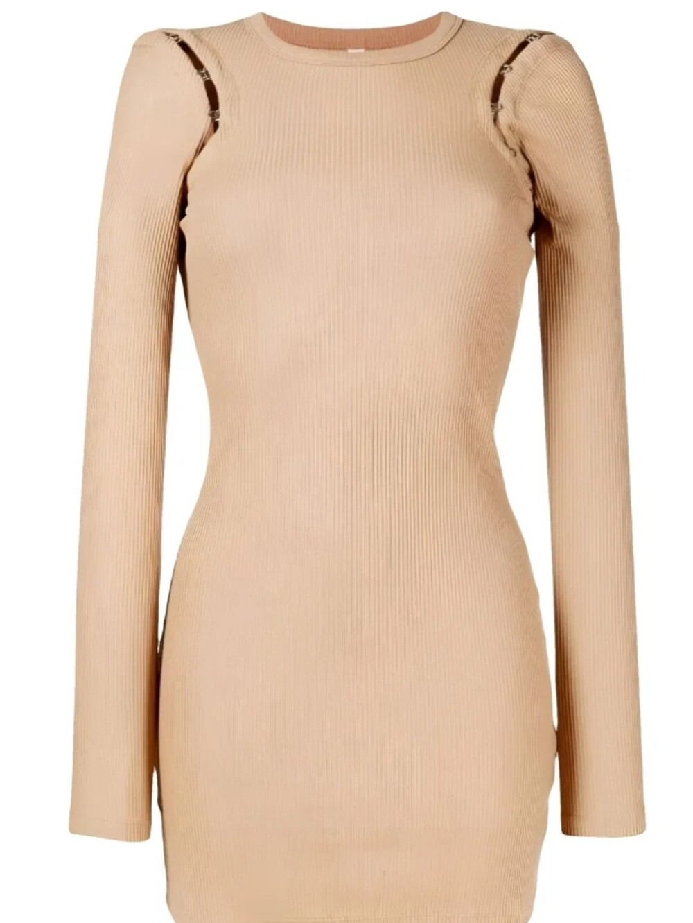 DION LEE Tan Hook & Eye Mini Dress Small NWT